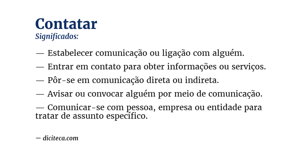 Significado de contatar