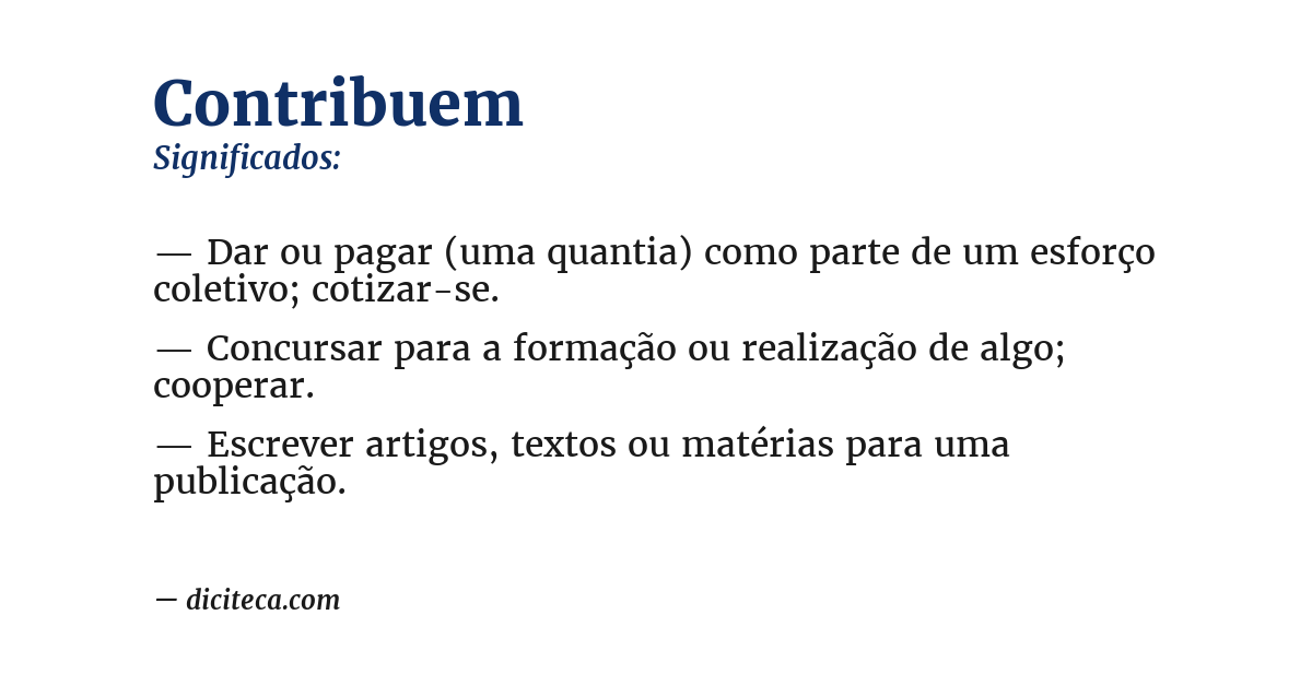 Significado de contribuem