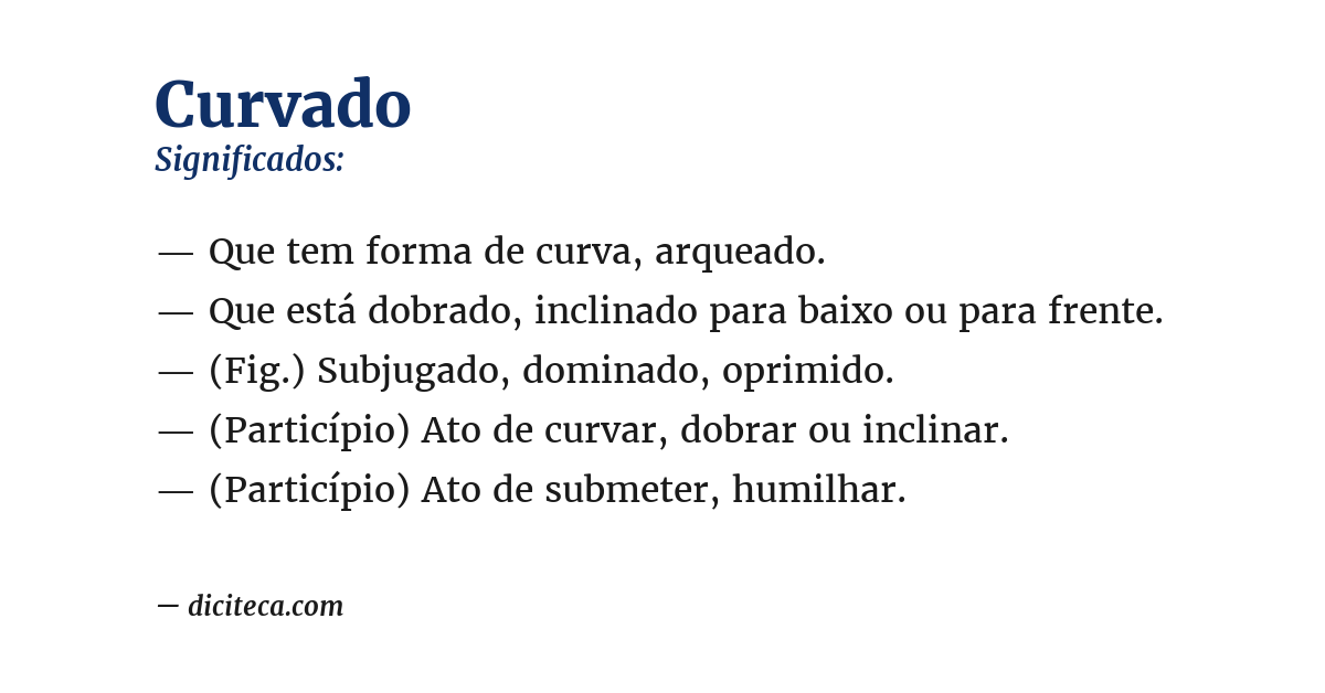 Significado de curvado