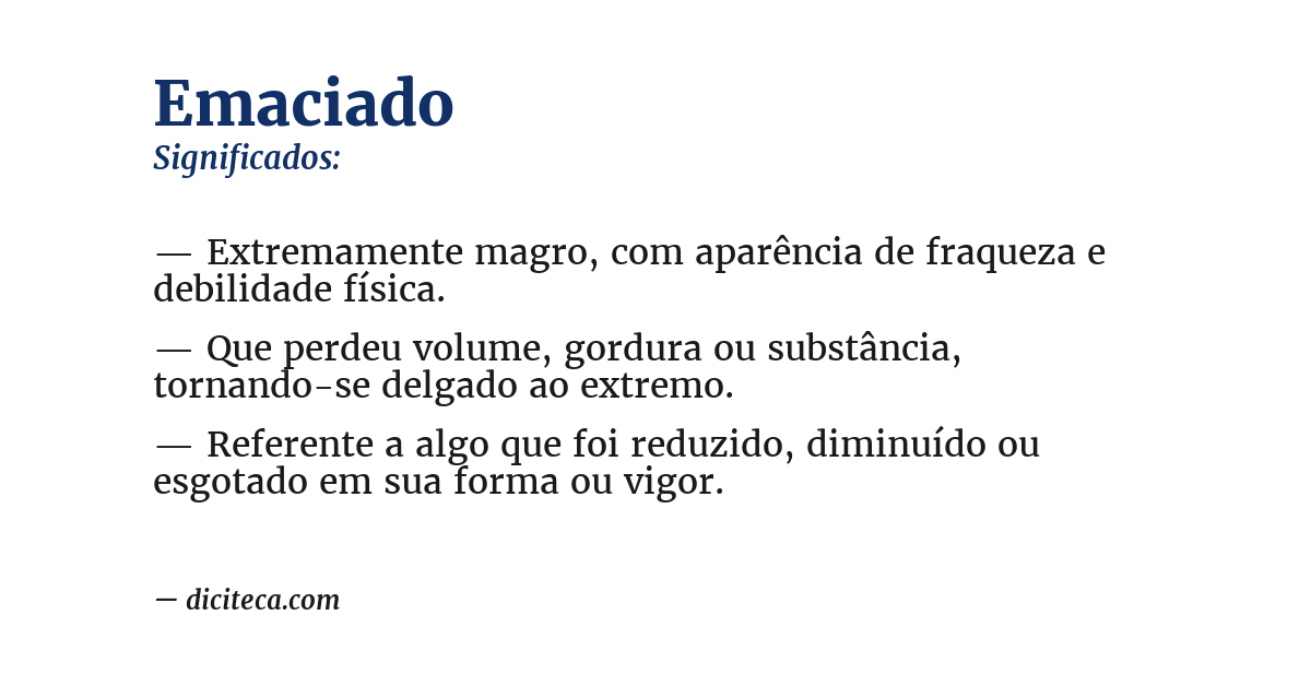 Significado de emaciado