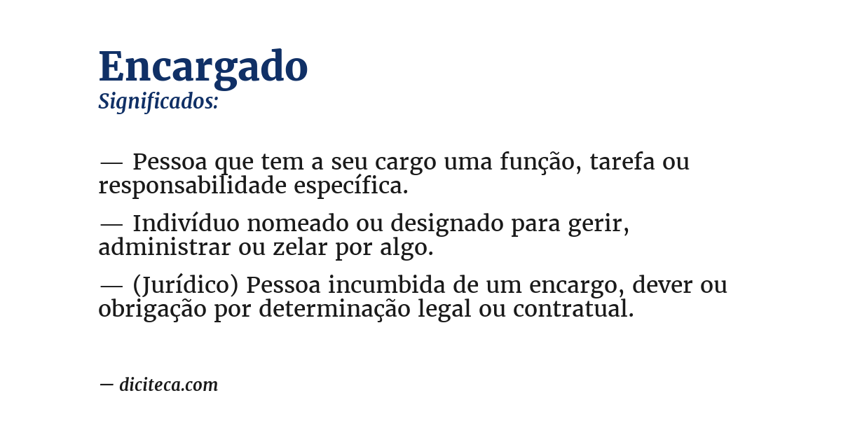 Significado de encargado