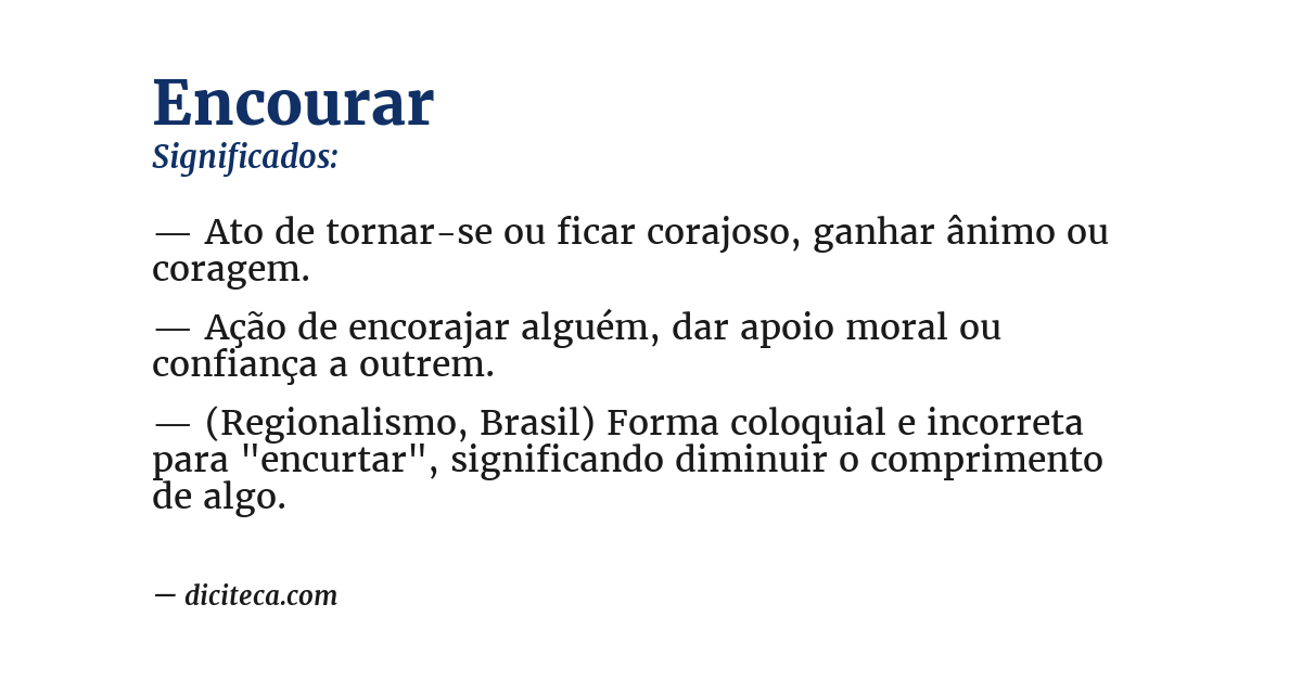 Significado de encourar