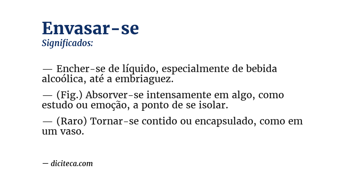 Significado de envasar-se