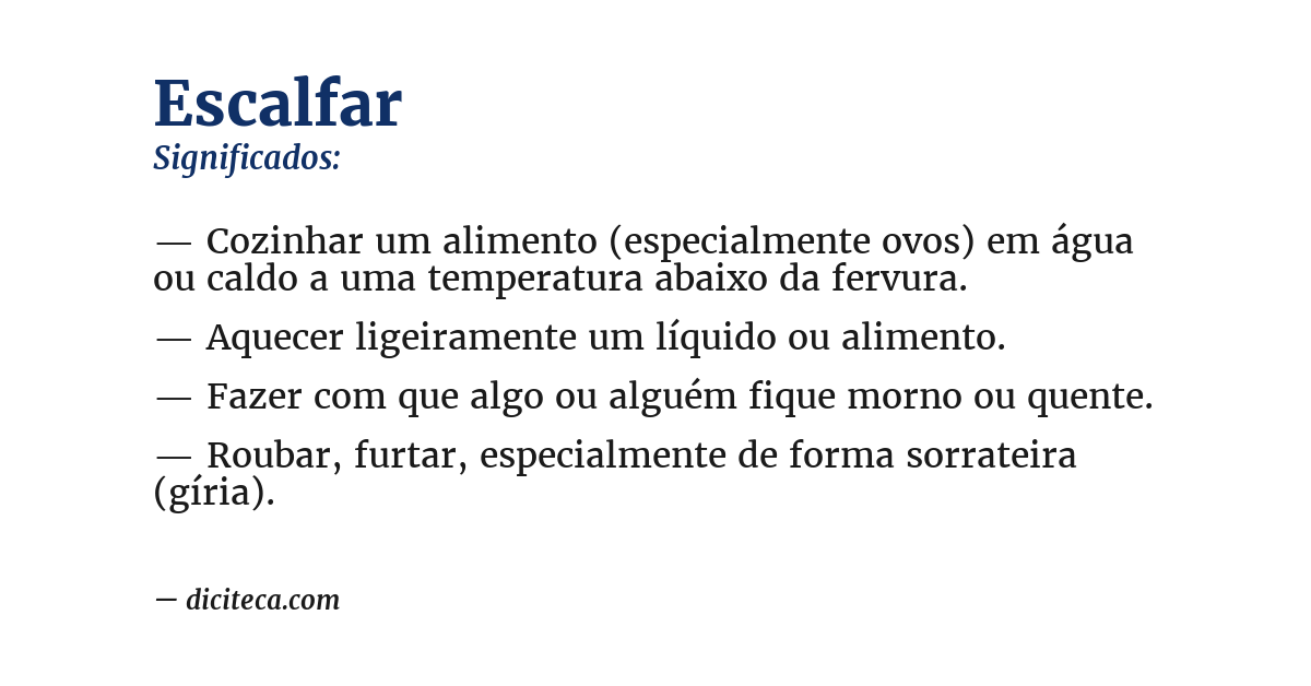 Significado de escalfar