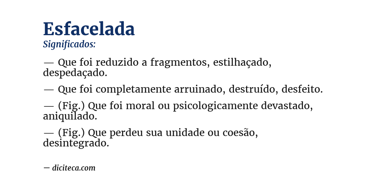 Significado de esfacelada