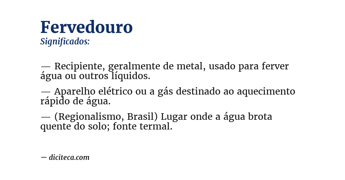 Significado de fervedouro
