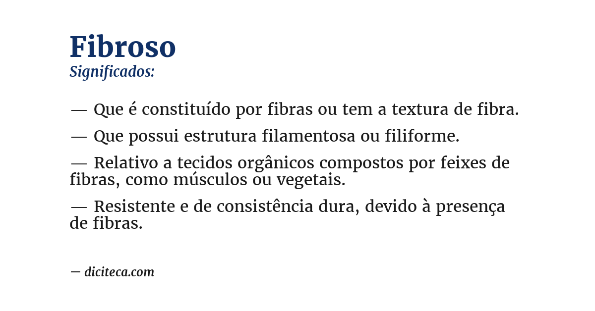 Significado de fibroso
