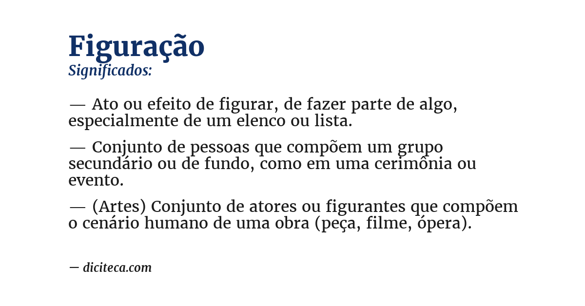 Significado de figuração