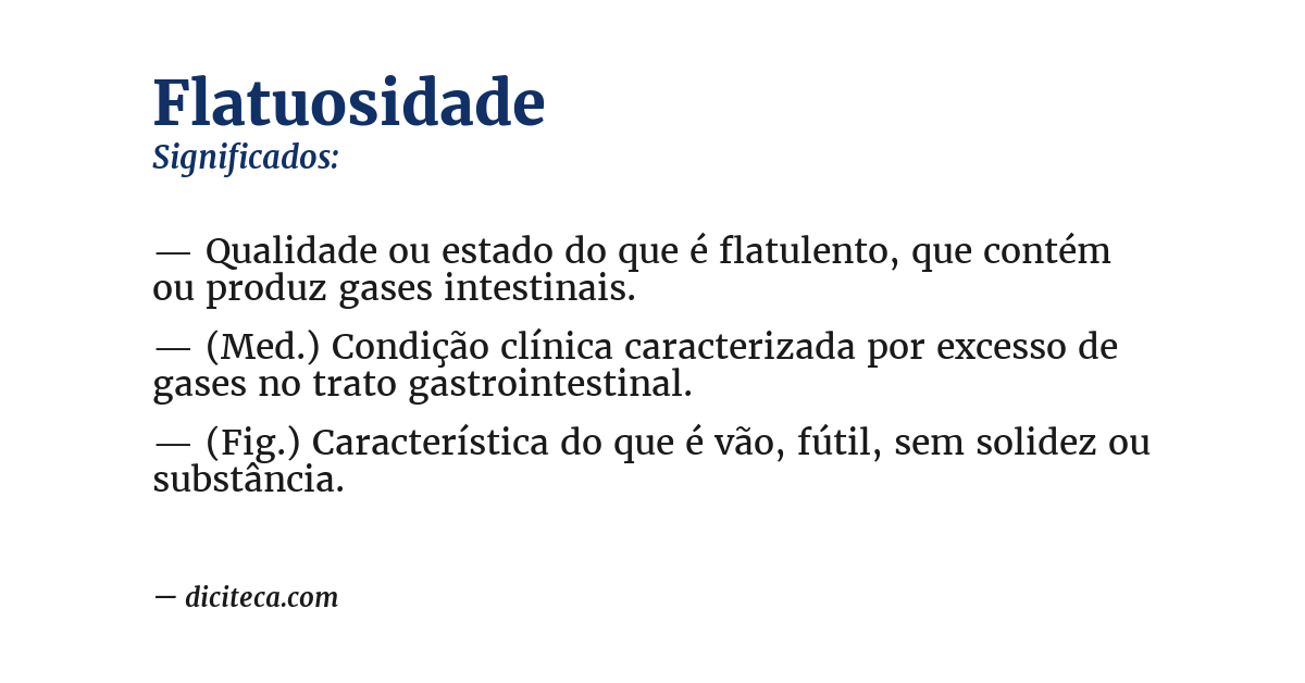 Significado de flatuosidade