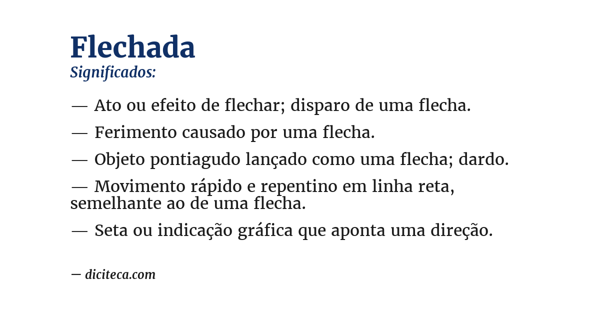 Significado de flechada