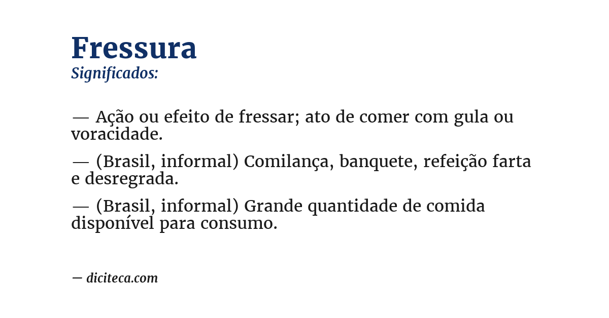 Significado de fressura