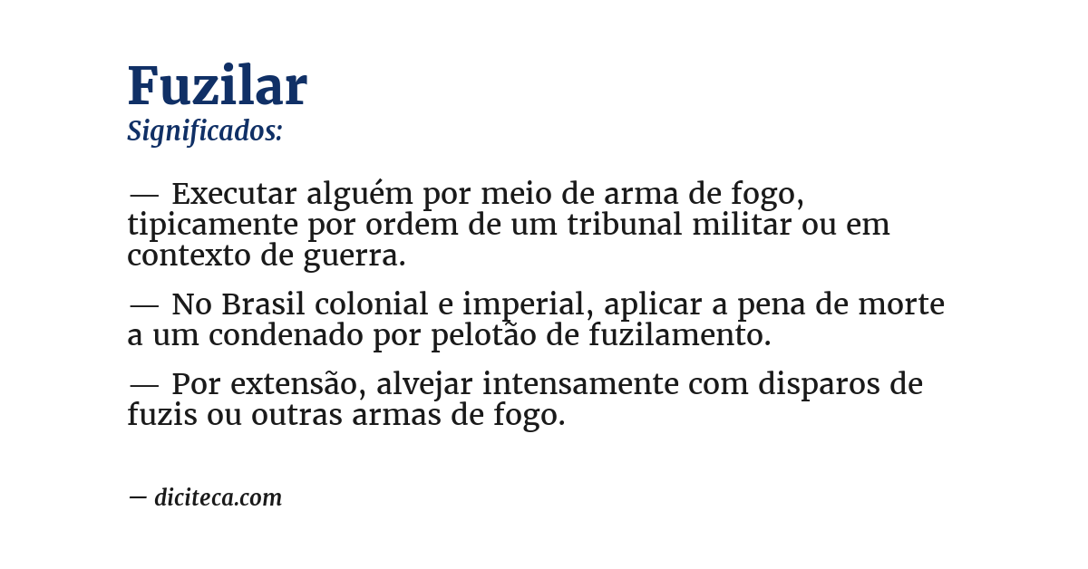 Significado de fuzilar