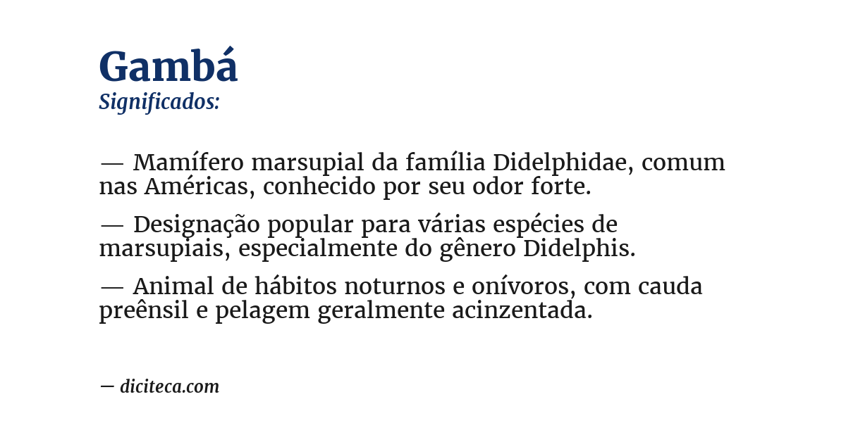 Significado de gambá