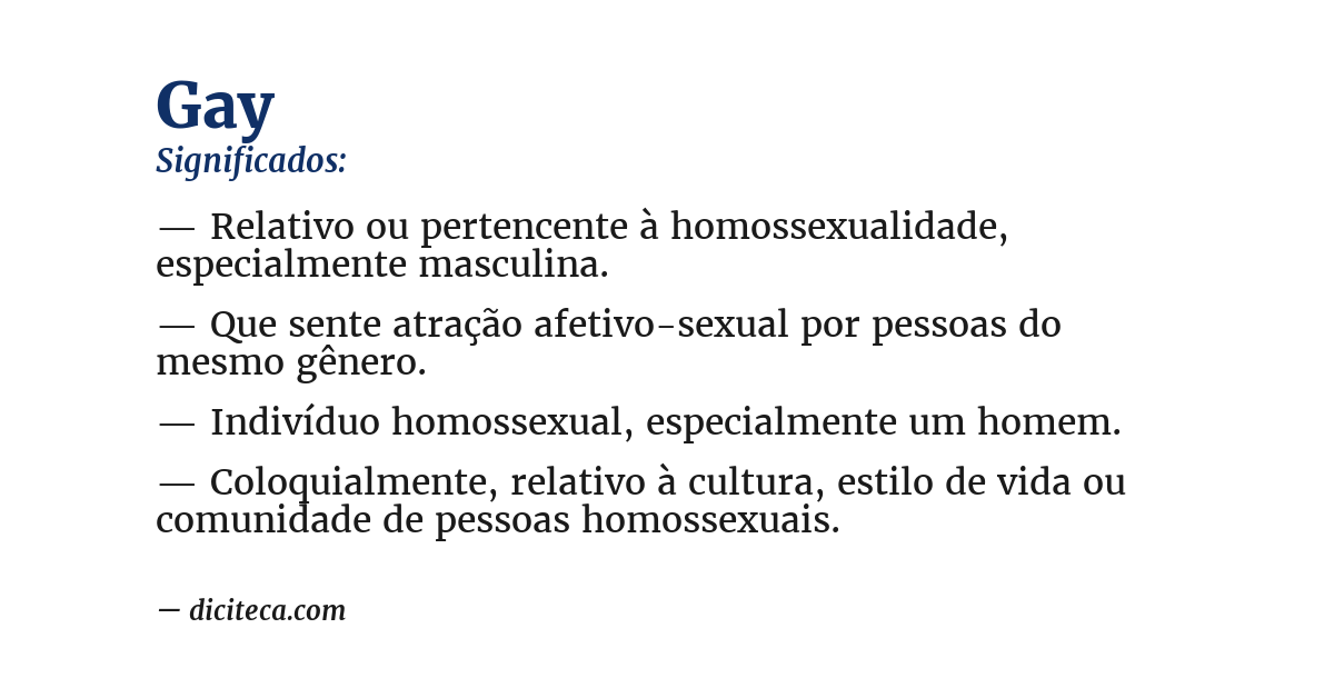 Significado de gay