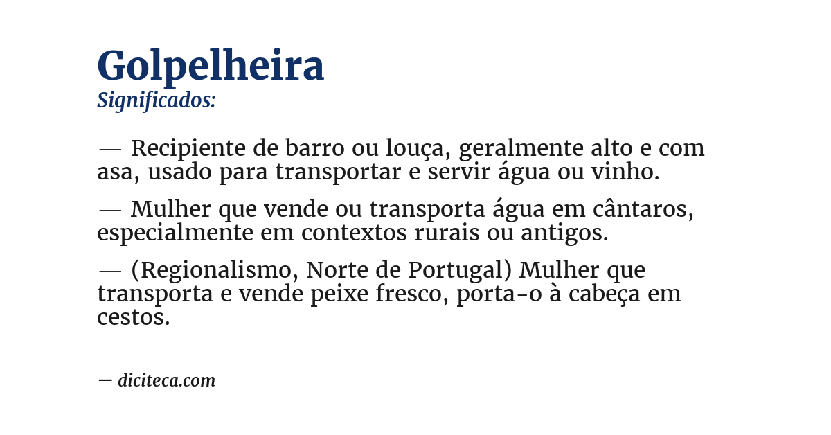 Significado de golpelheira