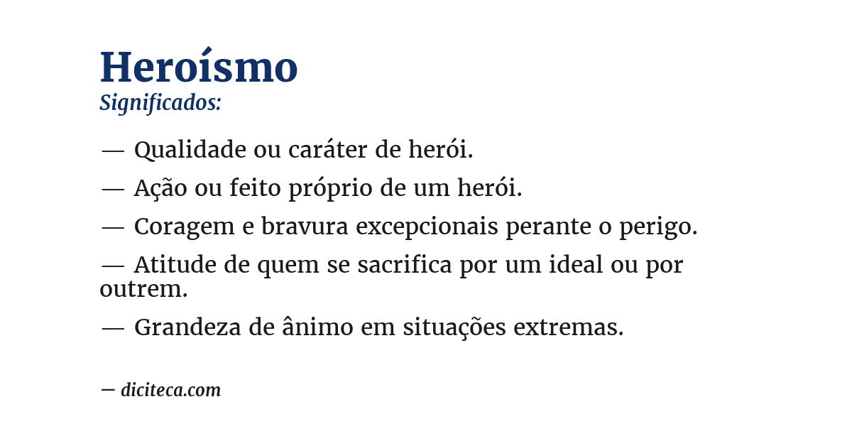 Significado de heroísmo