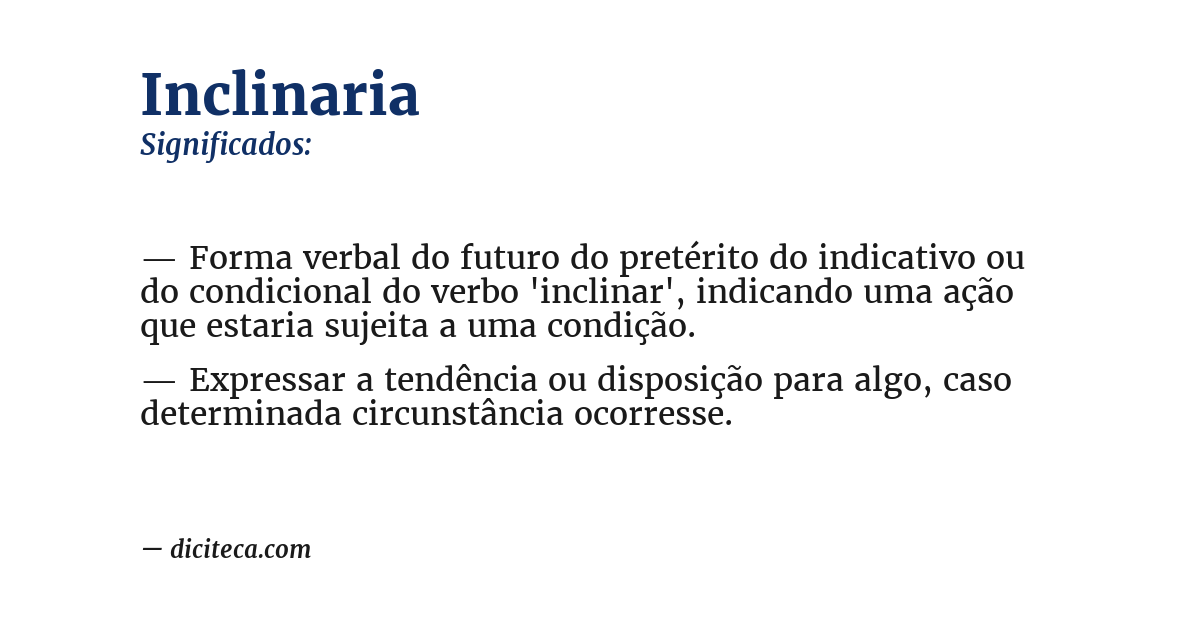 Significado de inclinaria