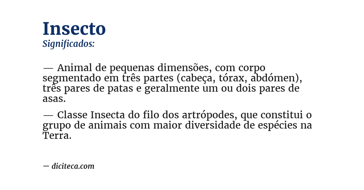 Significado de insecto
