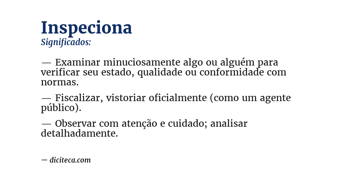 Significado de inspeciona