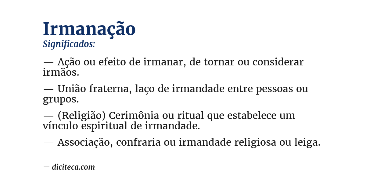 Significado de irmanação