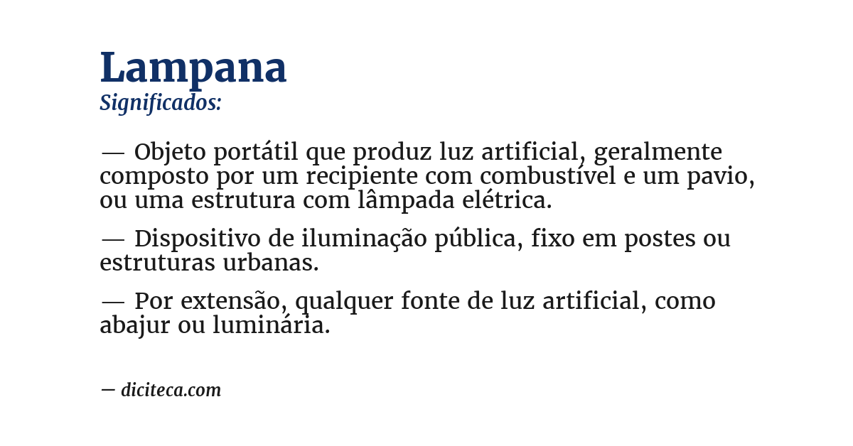 Significado de lampana