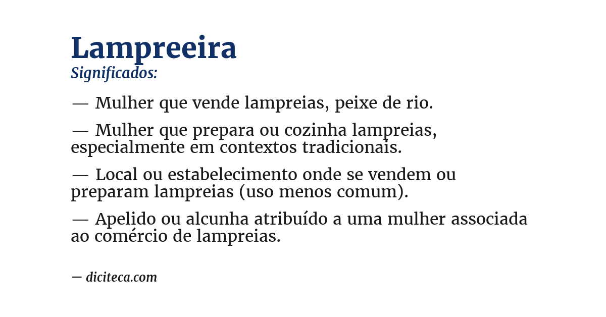 Significado de lampreeira