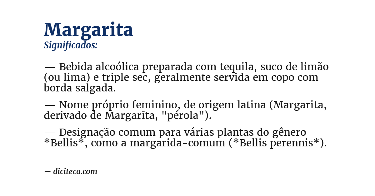 Significado de margarita