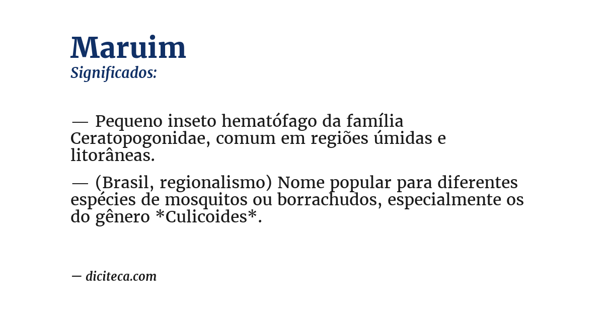 Significado de maruim