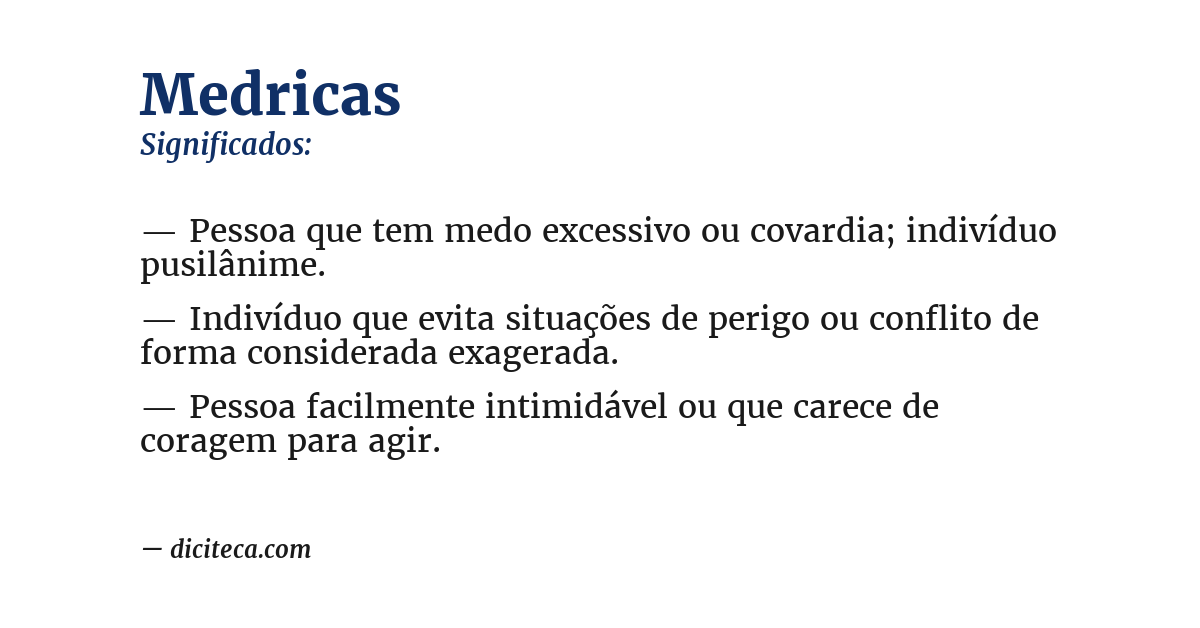 Significado de medricas
