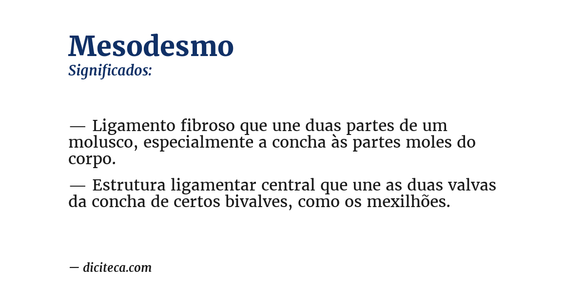 Significado de mesodesmo