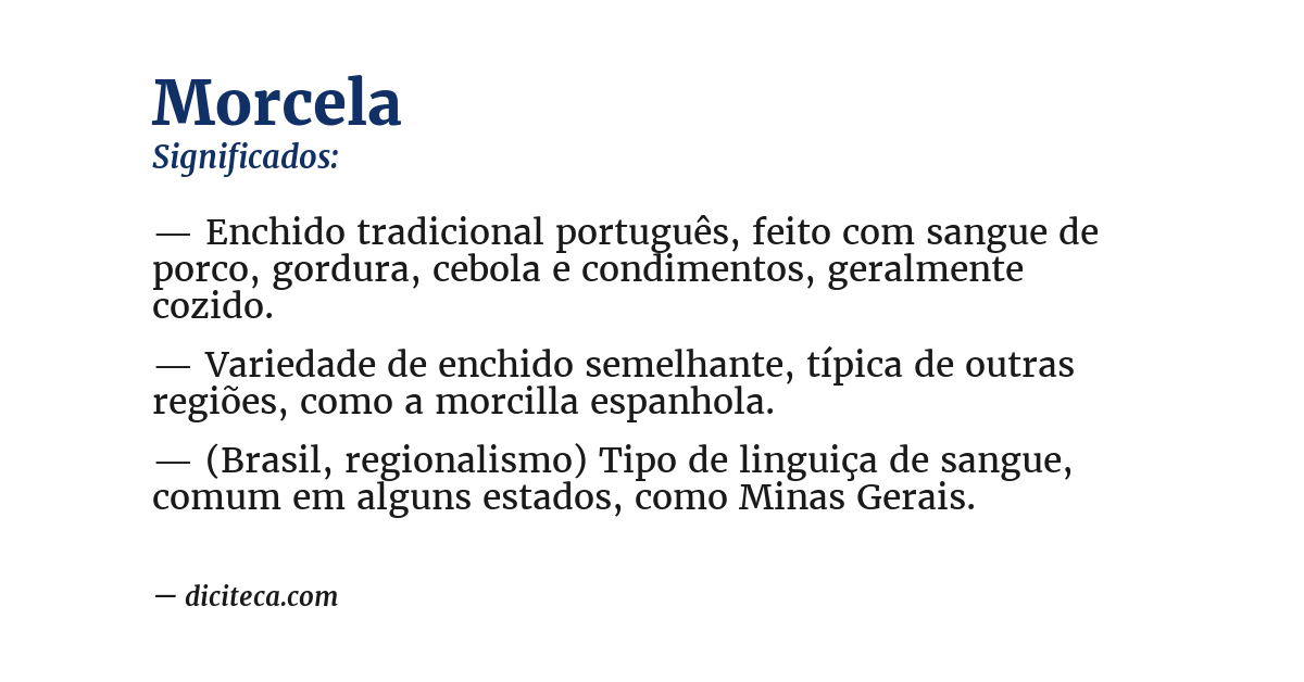 Significado de morcela