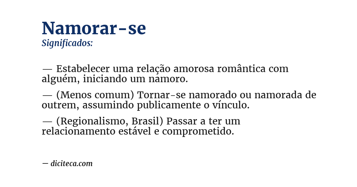 Significado de namorar-se