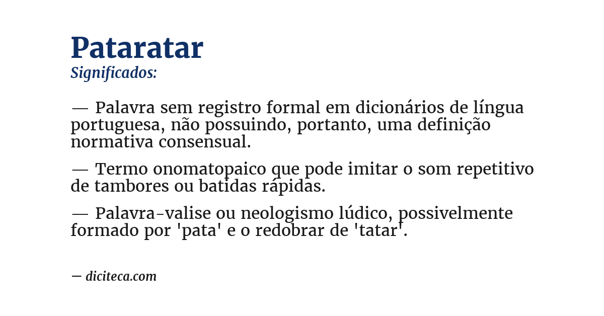 Significado de pataratar