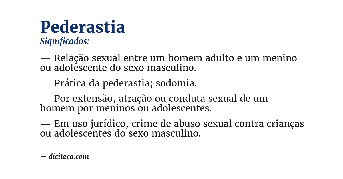 Significado de pederastia