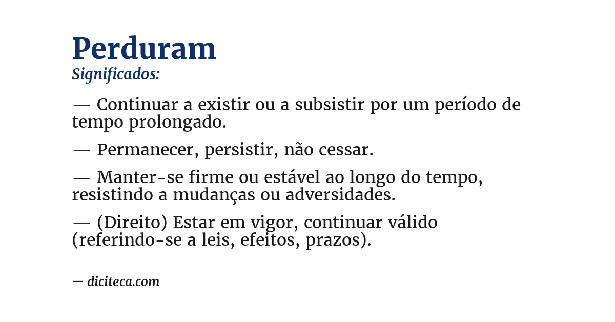 Significado de perduram