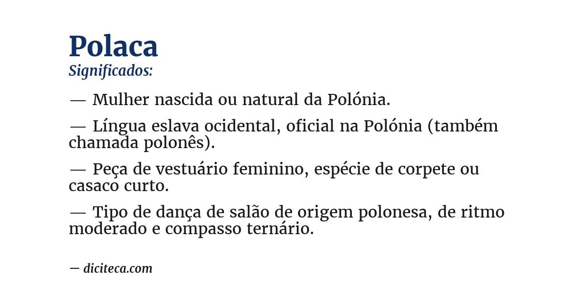 Significado de polaca