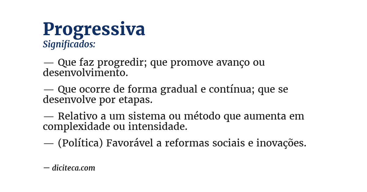 Significado de progressiva