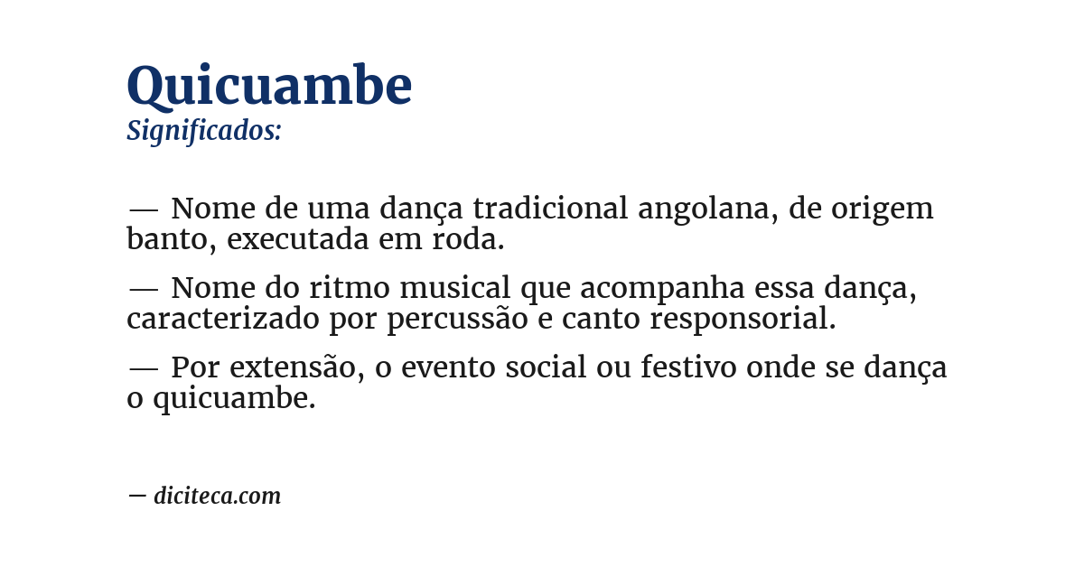 Significado de quicuambe