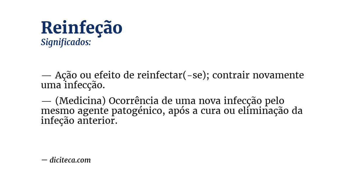 Significado de reinfeção