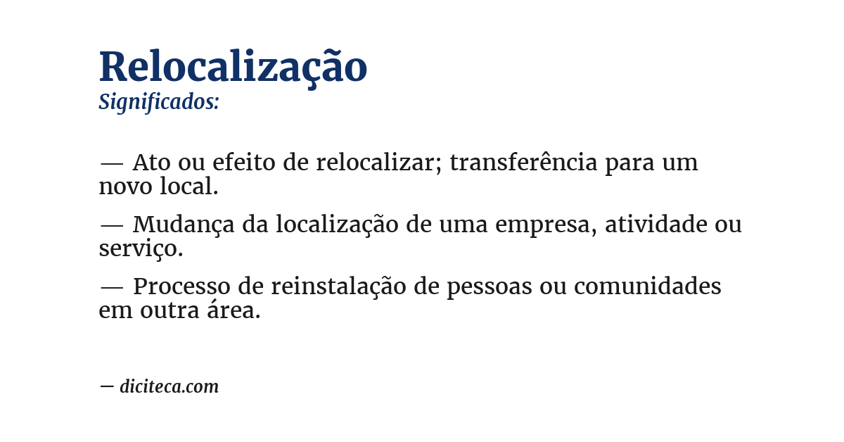 Significado de relocalização