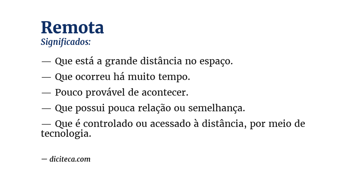 Significado de remota