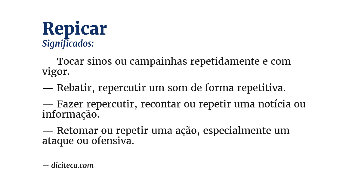 Significado de repicar