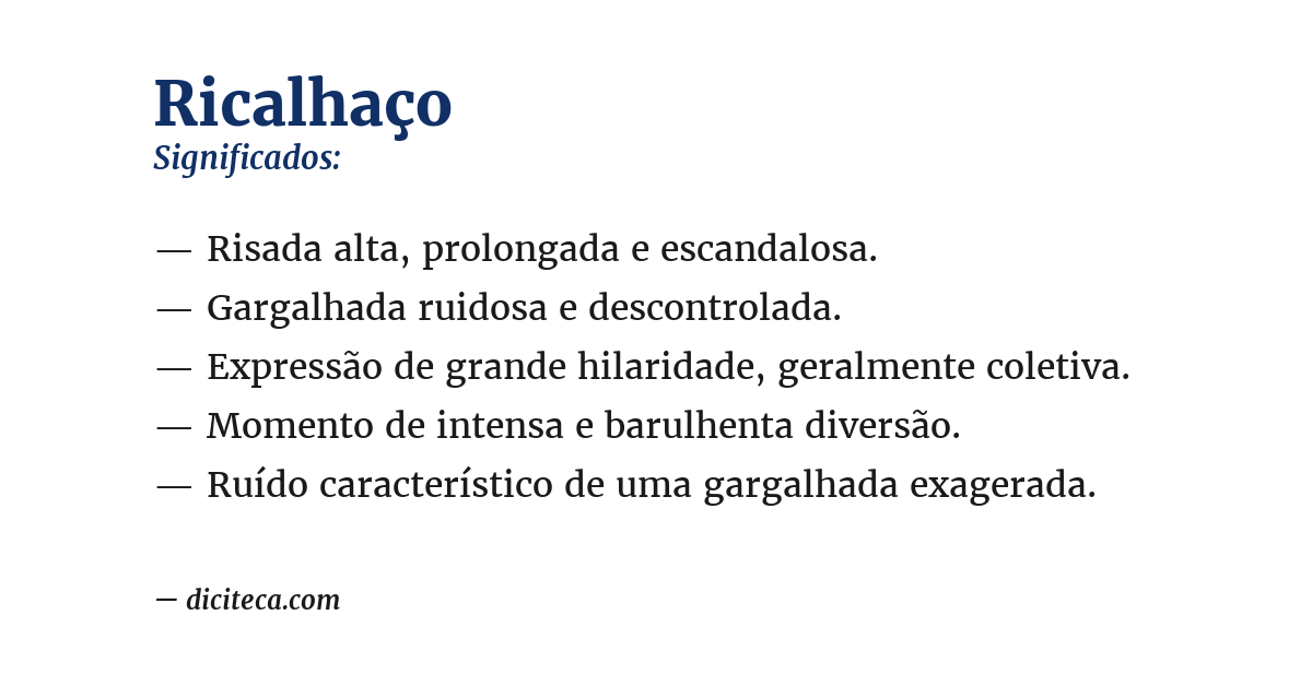Significado de ricalhaço