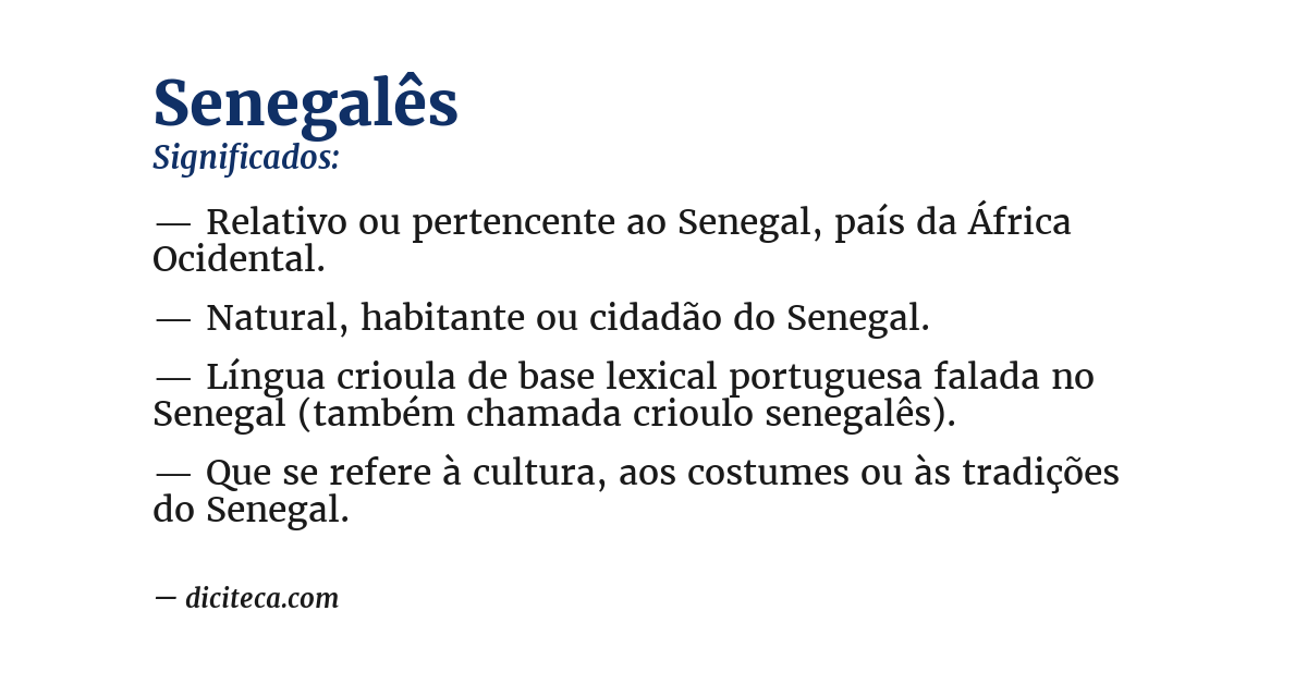 Significado de senegalês