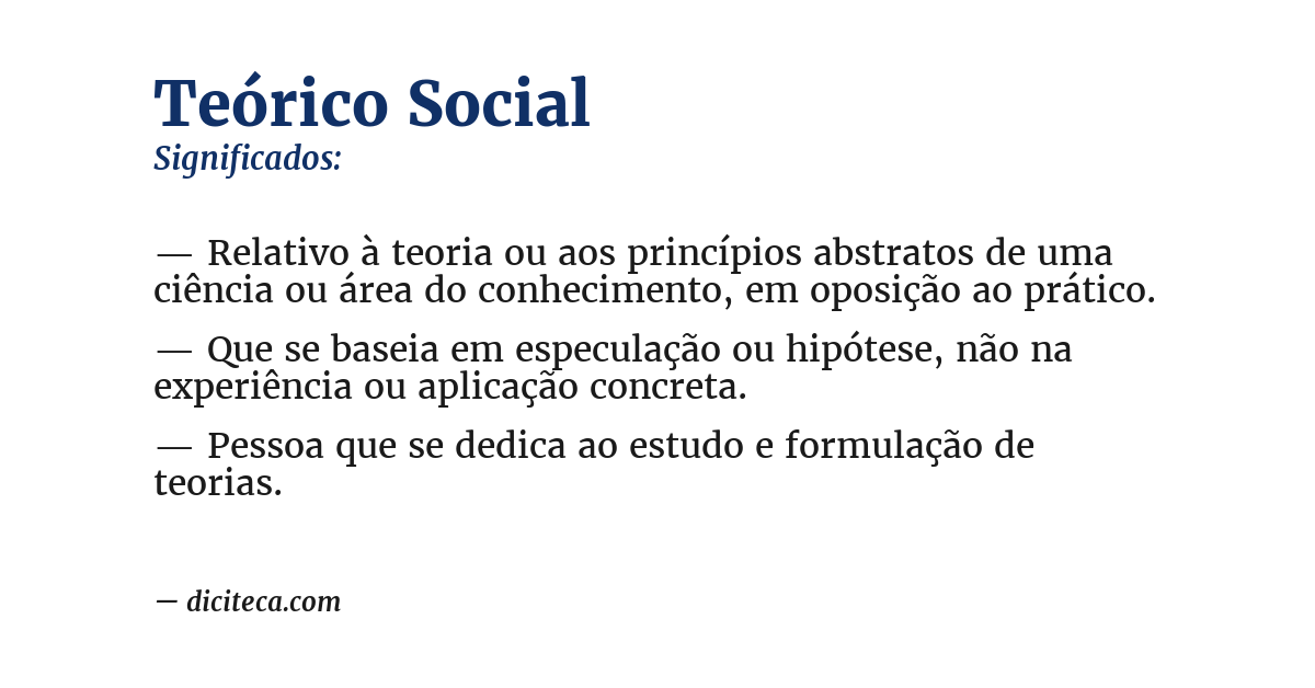 Significado de teórico social