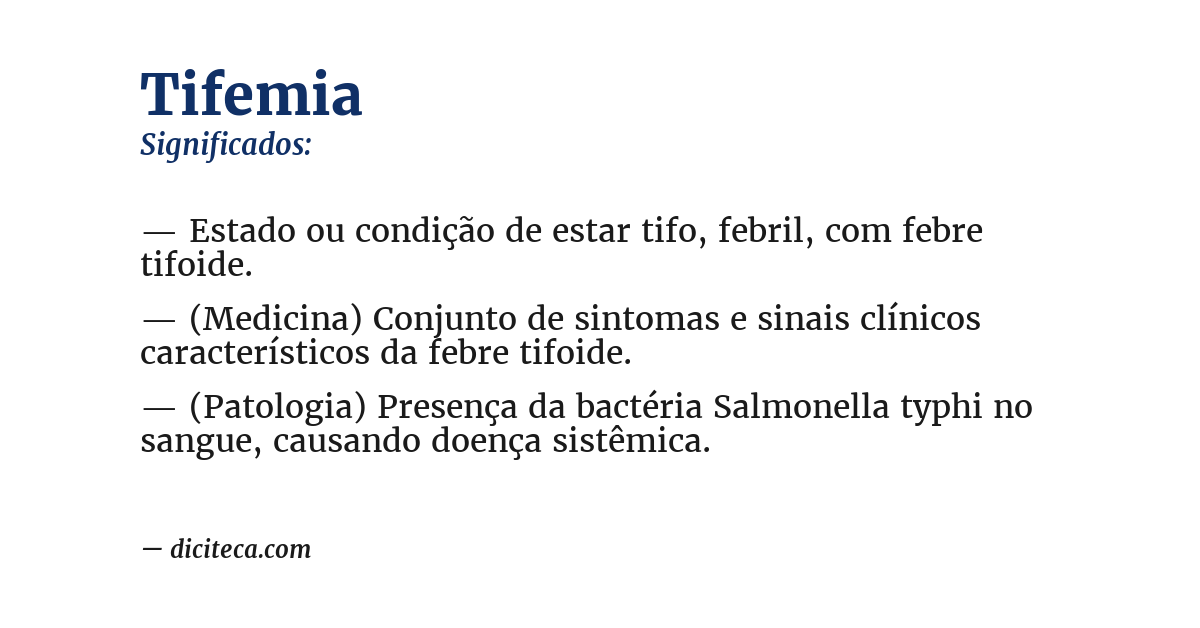 Significado de tifemia