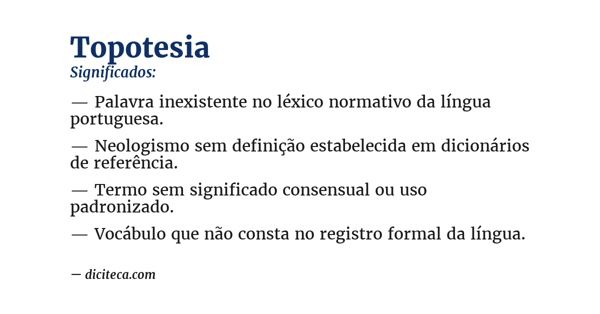 Significado de topotesia