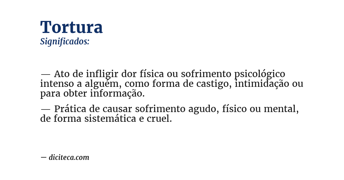 Significado de tortura