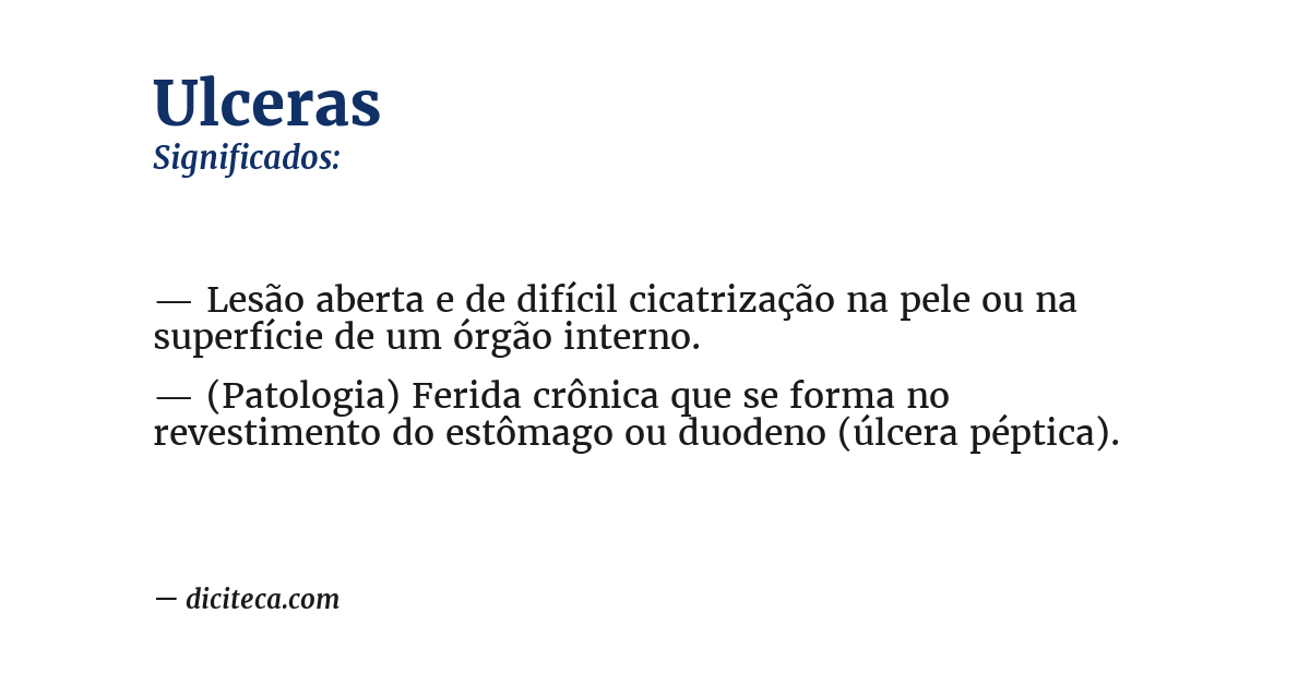Significado de ulceras