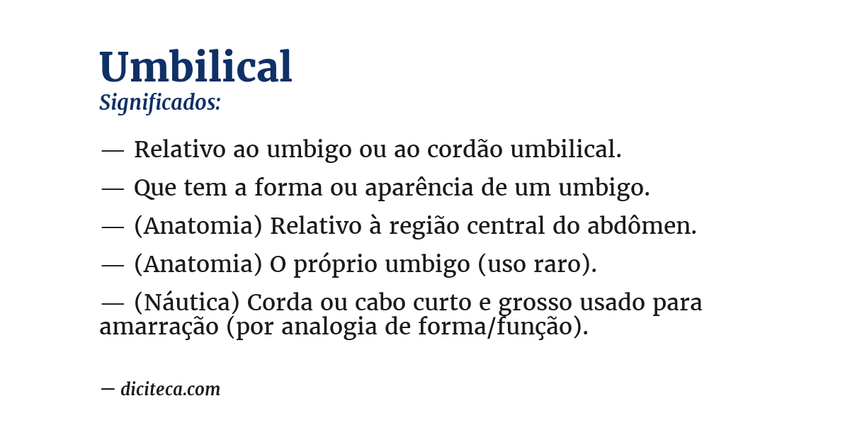 Significado de umbilical